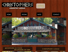 Tablet Screenshot of christopherslodging.com